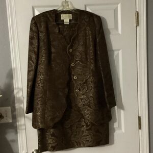 Sophisticated Long Sleeve Brown Dress